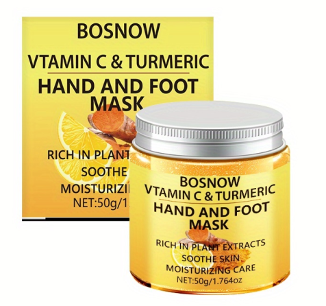Vitamin C & Turmeric Hand and Foot Peel Mask – Moisturizing & Brightening Treatment
