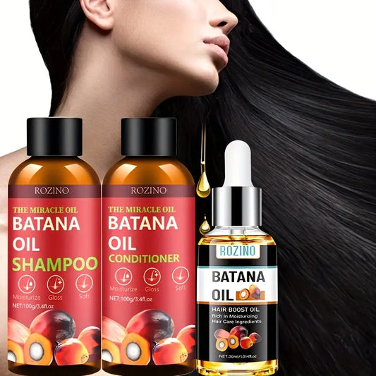 ROZINO Batana Oil Shampoo & Conditioner Set – Hair Growth & Thickening for Women & Men