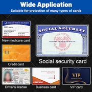 New Medicare Card Holder Protector Sleeves, Social Security Card Protector, 24 Mil Clear PVC Water Resistant Plastic Sleeves for New Medicare/Social Security/Business/ID/Credit Cards,CHRISTMAS GIFTS