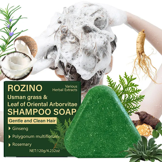 Nature Seven Green Shampoo Bar – Hair Growth & Gray Hair Reversal with Ginseng & Rosemary